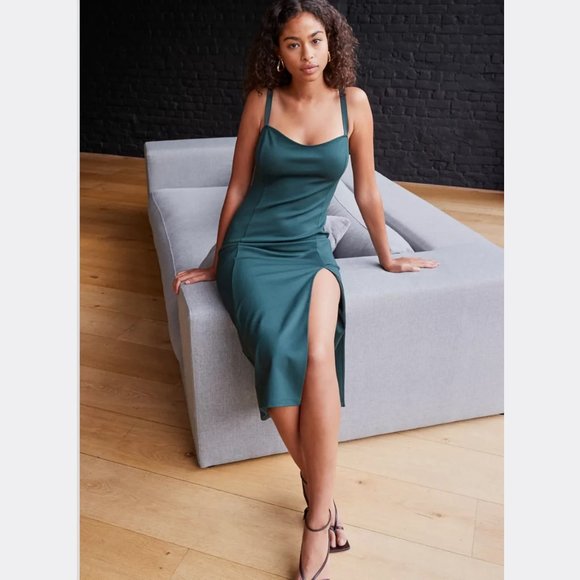 Aritzia Ten by Babaton Forest Green Midi Dress - Picture 2 of 15